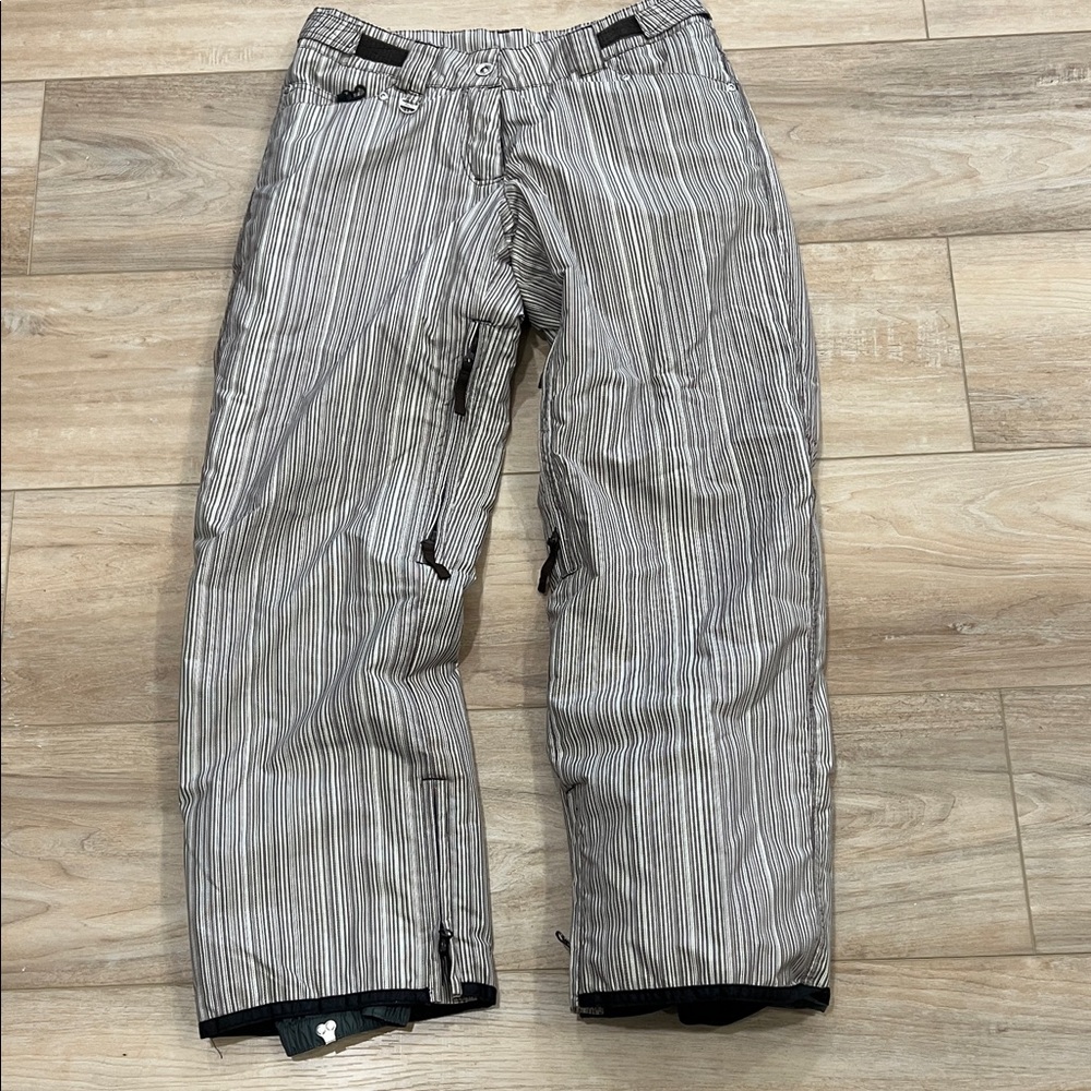 O'Neill Black and White Striped Women's Snowboarding Pants